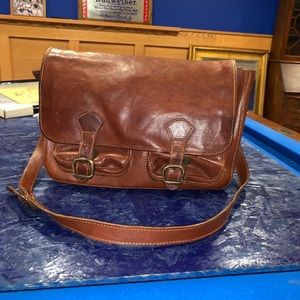 Italian leather messenger bag!